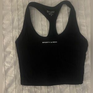 Sporty & Rich Black Activewear Tank